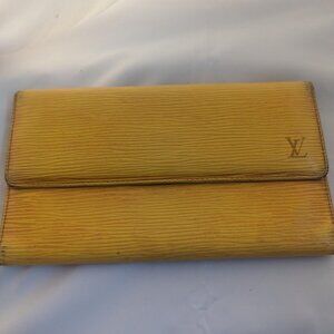 Louis Vuitton Yellow Epi Wallet